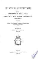 Relazioni diplomatiche della Monarchia di Savoia dalla prima alla seconda restaurazione (1559 - 1814)