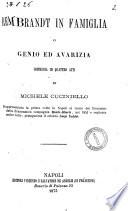 Rembrandt in famiglia o Genio ed avarizia commedia in quattro atti di Michele Cuciniello