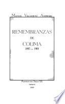 Remembranzas de Colima, 1895-1901