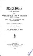 Répertoire des travaux de la Société de Statistique de Marseille