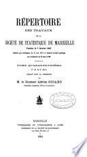 Répertoire des travaux, publ. sous la direction de P.-M. Roux