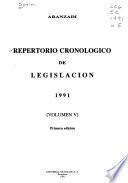 Repertorio cronológico de legislación