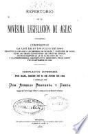 Repertorio de la novísima legislación de aguas