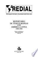 Repertorio de tesis europeas sobre América Latina, 1980-1990