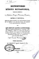 Repertorio médico extrangero [sic]: que comprende el segundo trimestre de 1832