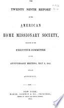Report of the American Home Missionary Society