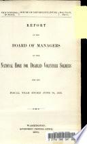 Report of the Board of Managers of the National Home for Disabled Volunteer Soldiers for the Fiscal Year Ended June 30, 1895