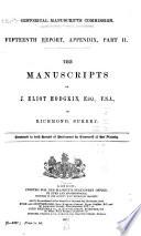 Report of the Royal Commission on Historical Manuscripts