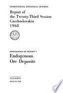 Report of the Twenty-third Session, Czechoslovakia, 1968
