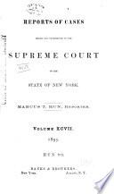 Reports of Cases Argued and Determined in the Supreme Court of the State of New York