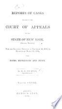 Reports of Cases Decided in the Court of Appeals of the State of New York