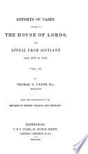 Reports of Cases Decided in the House of Lords