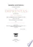 Reseña histórica en forma de diccionario de las imprentas que han existido en Valencia