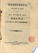 Respuesta que por su parte da el Duque de Osuna al número VI. del Robespierre