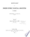 Resultados del Observatorio Nacional Argentino en Córdoba