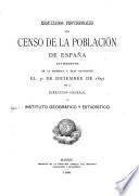 Resultados provisionales del censo de la población de España según el empradronamiento hecho en la península é islas adyacentes el 31 diciembre de 1897