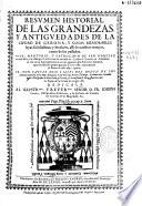 Resumen historial de las grandezas y antiguedades de la Ciudad de Gerona