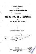 Resumen historico de la literatura española