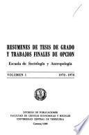 Resúmenes de tesis de grado y trabajos finales de opción