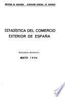 Résumenes Mensuales de la Estadistica del Comercio Exterior de España