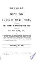 Return of Papers on Pondo Affairs, in Compliance with a Resolution of the Honourable the House of Assembly Adopted on 8 June 1880