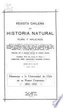 Revista chilena de historia natural pura y aplicada
