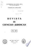 Revista de ciencias jurídicas