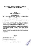Revista de derecho de la Universidad Católica de Valparaíso