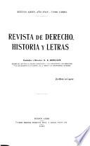 Revista de derecho, historia y letras