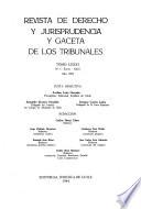 Revista de derecho y jurisprudencia y gaceta de los tribunales