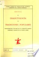 Revista de dialectología y tradiciones populares