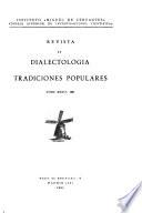 Revista de dialectología y tradiciones populares