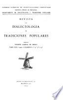 Revista de dialectología y tradiciones populares