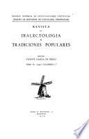 Revista de dialectología y tradiciones populares
