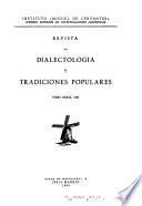 Revista de dialectología y tradiciones populares