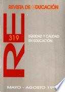 Revista de educación nº 319. Equidad y calidad en educación