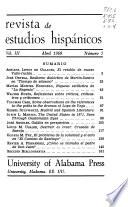 Revista de estudios hispánicos