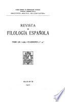 Revista de filología española