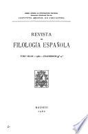 Revista de filología española