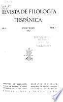Revista de filología hispánica