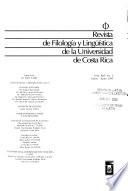 Revista de filología y lingüística de la Universidad de Costa Rica