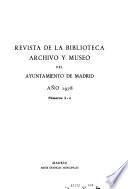 Revista de la Biblioteca, Archivo y Museo del Ayuntamiento de Madrid