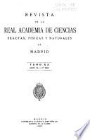 Revista de la Real Academia de Ciencias Exactas, Físicas y Naturales de Madrid