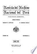 Revista del archivo nacional del Perú