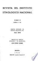 Revista del Instituto Etnologico Nacional