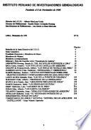 Revista del Instituto Peruano de Investigaciones Genealógicas