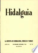 Revista Hidalguía número 66. Año 1964