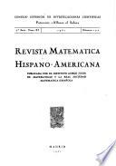 Revista matemática hispano-americana