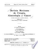 Revista mexicana de cirugia, ginecologia y cancer