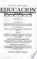 Revista nacional de educación. Septiembre 1942